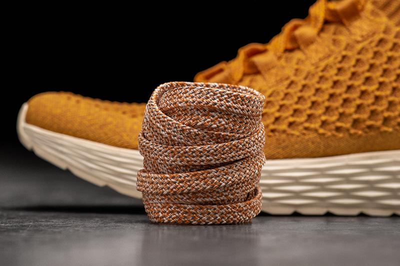 Nobull Golden Knit Runner Men's Running Shoes Yellow | USA V1041R